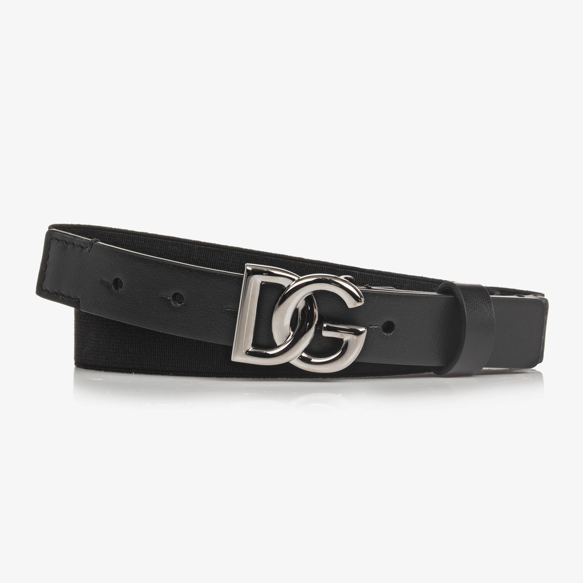 Dolce & Gabbana black stretch belt Size 85, medium Dolce & Gabbana Black Belt at ICETIME LUXE: Shop Now 2025 main image 4