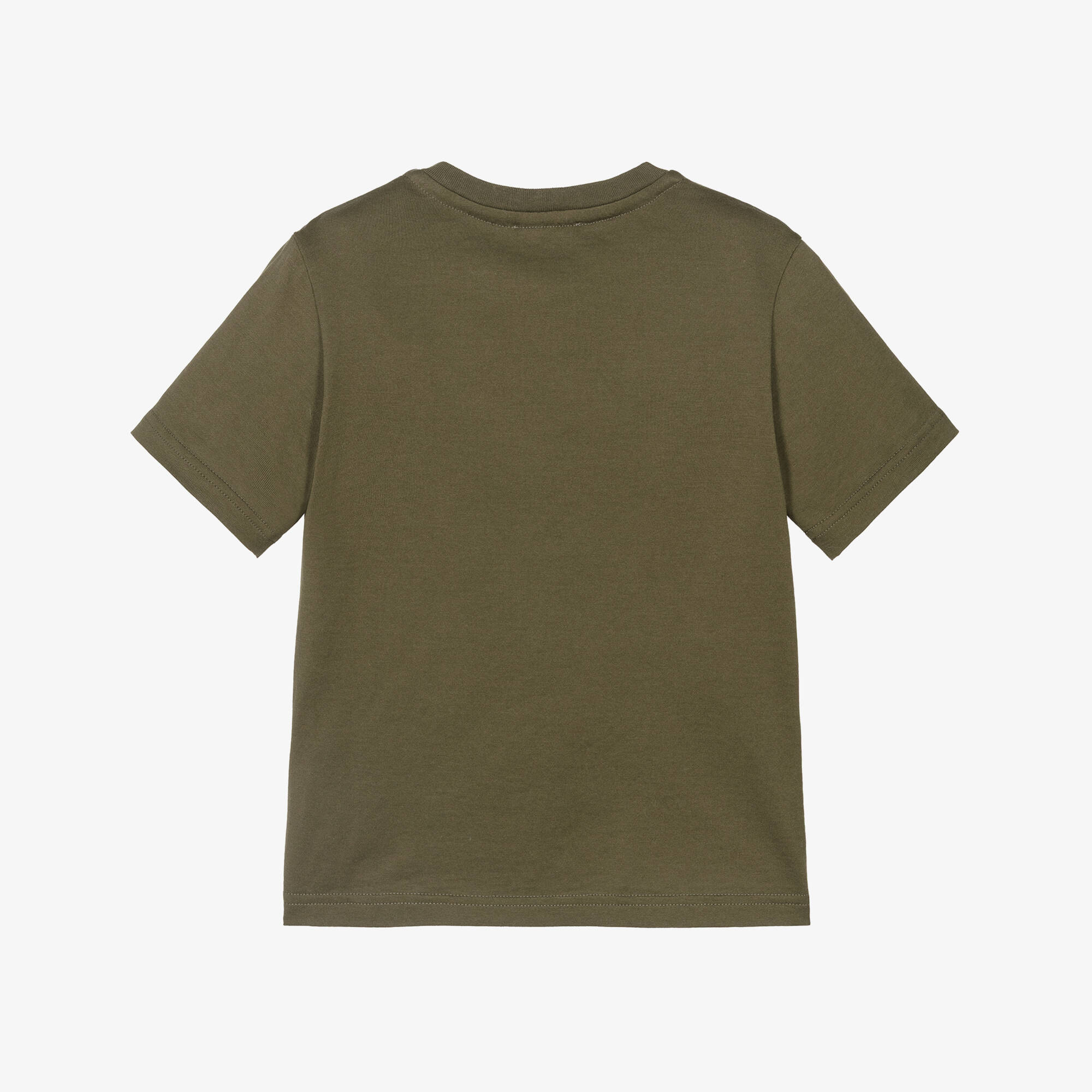 617341 Dolce & Gabbana - Boys Khaki Green Cotton DG Appliqué T-Shirt ...