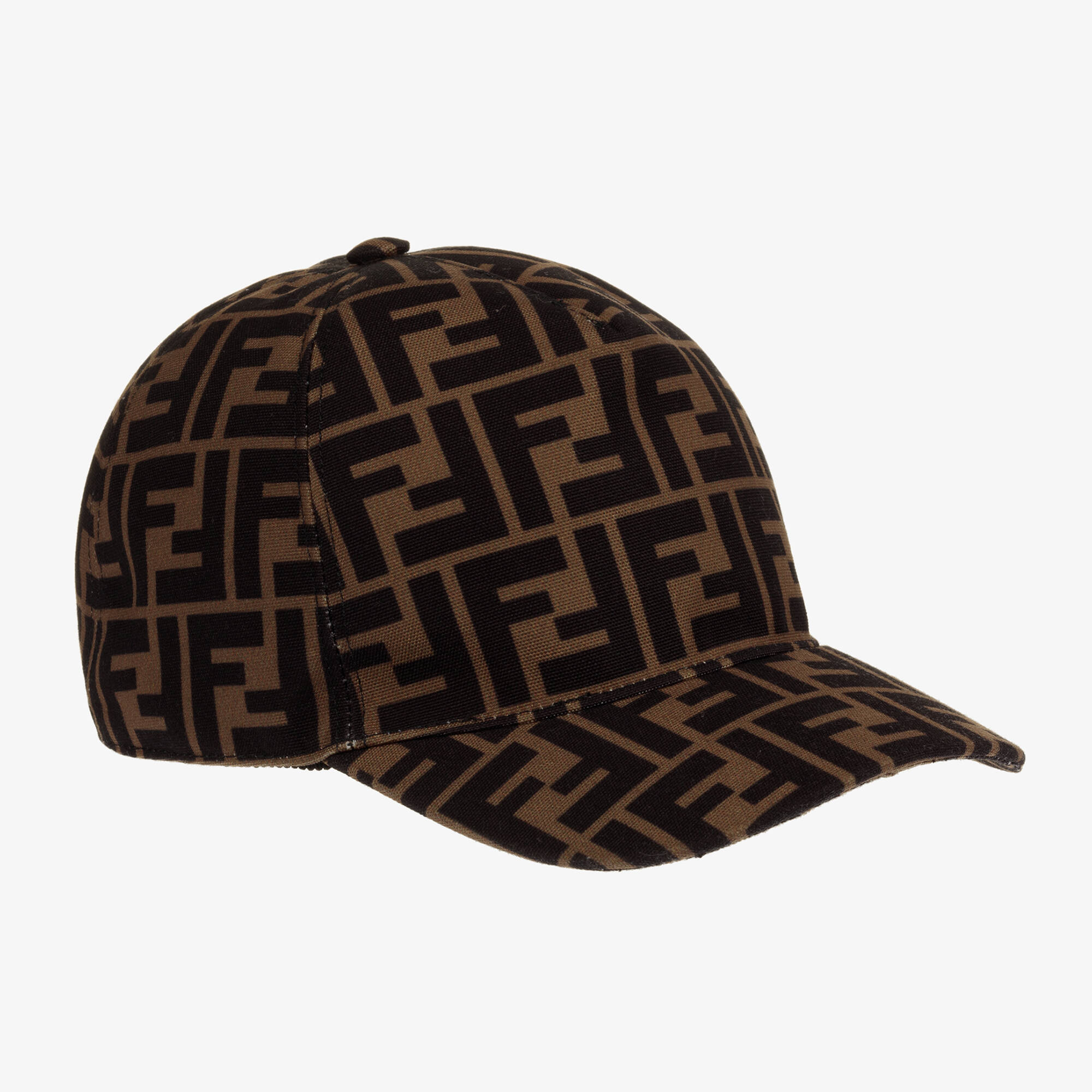 Fendi - Brown FF Logo Cap | Childrensalon