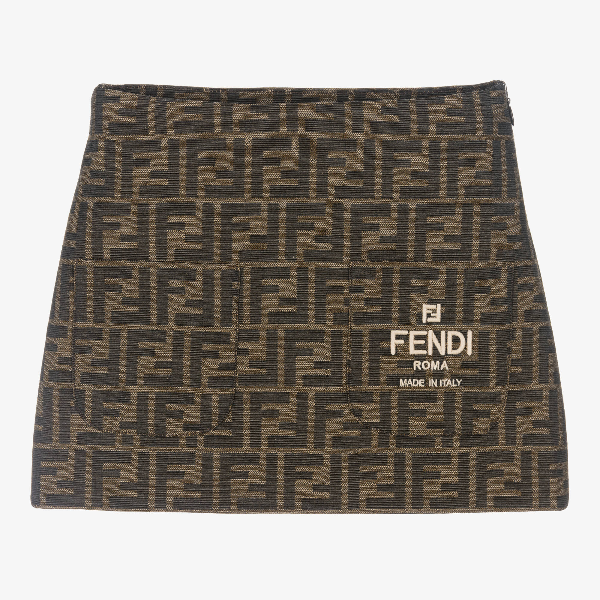fendi-girls-brown-jacquard-ff-
