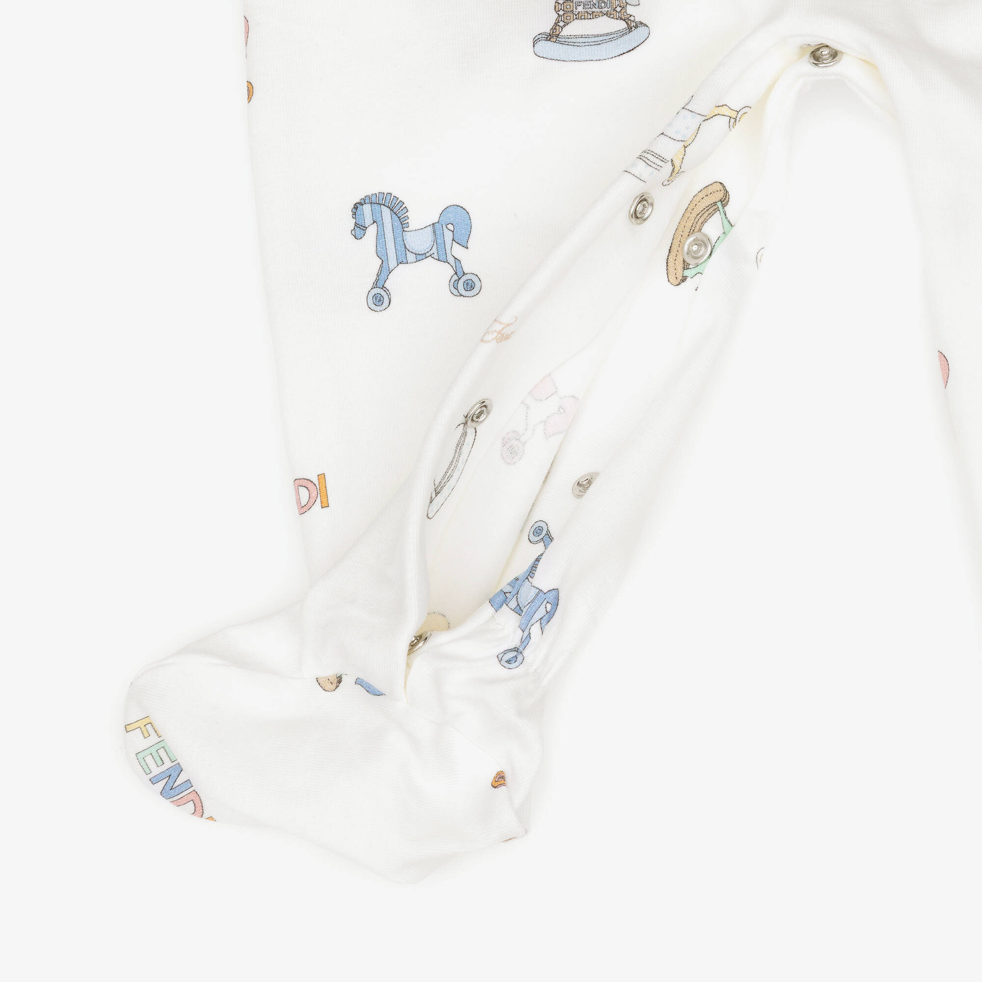 Fendi - Ivory Rocking Horse Babysuit Gift Set | Childrensalon