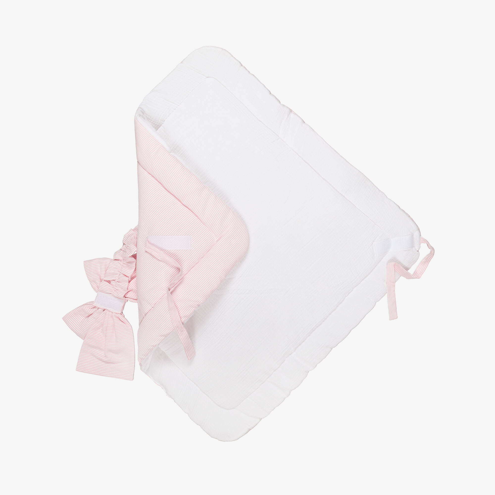 Jamiks - Baby Girls Pink & White Striped Nest (70cm) | Childrensalon