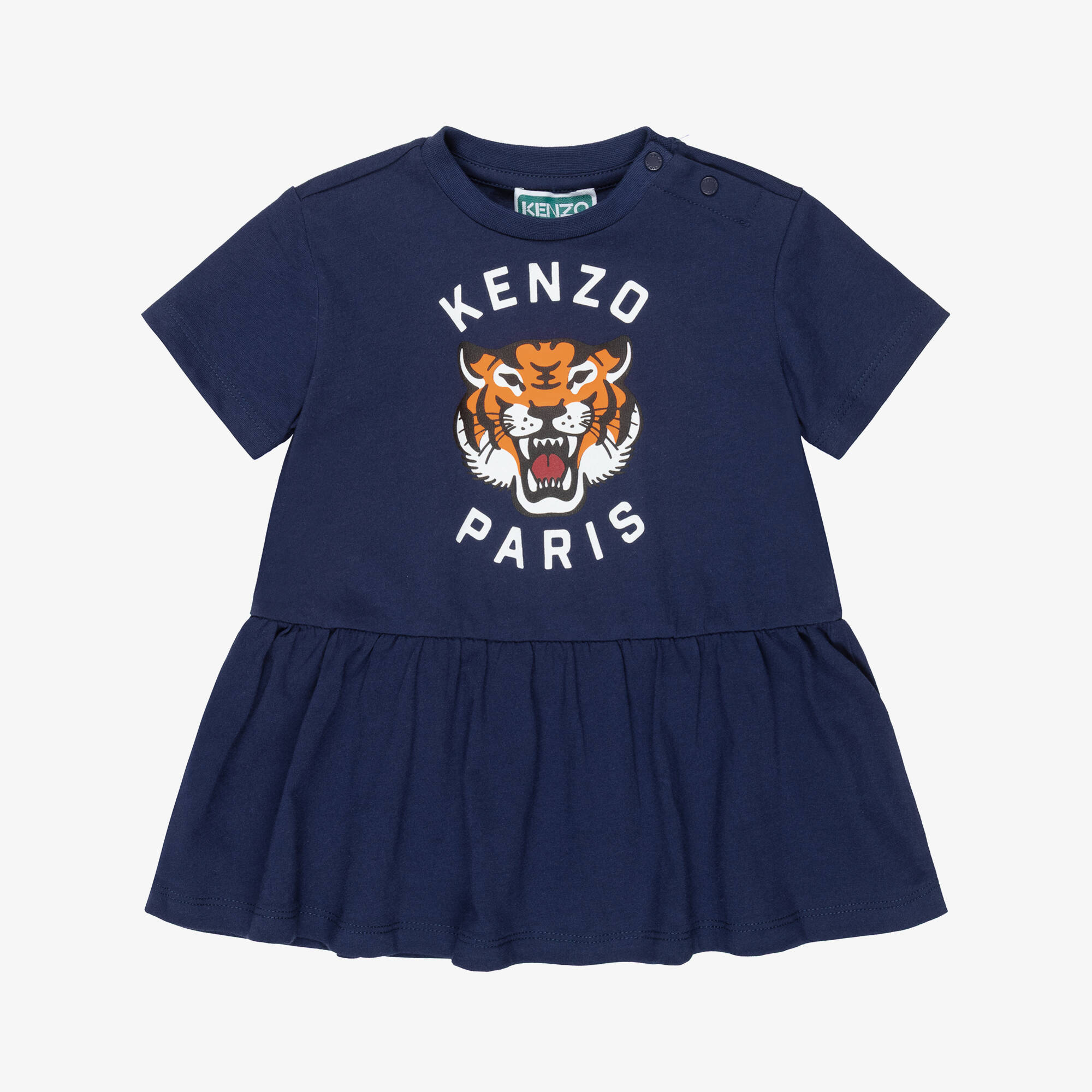 kenzo kids casual dresses for girls Cotton T-Shirt Dress Kenzo Kids