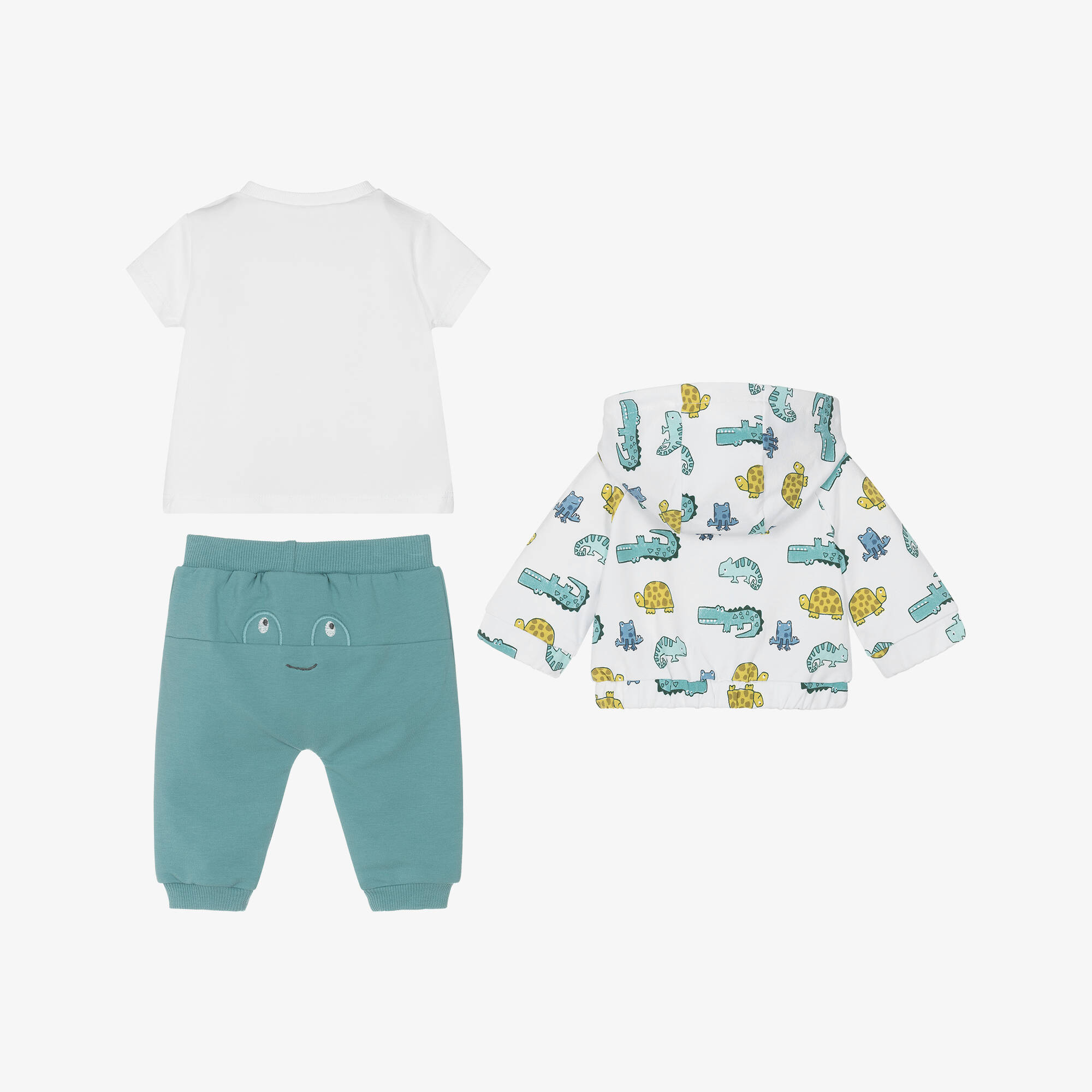 Mayoral Newborn - Baby Boys Green Tortoise & Friends Tracksuit Set ...