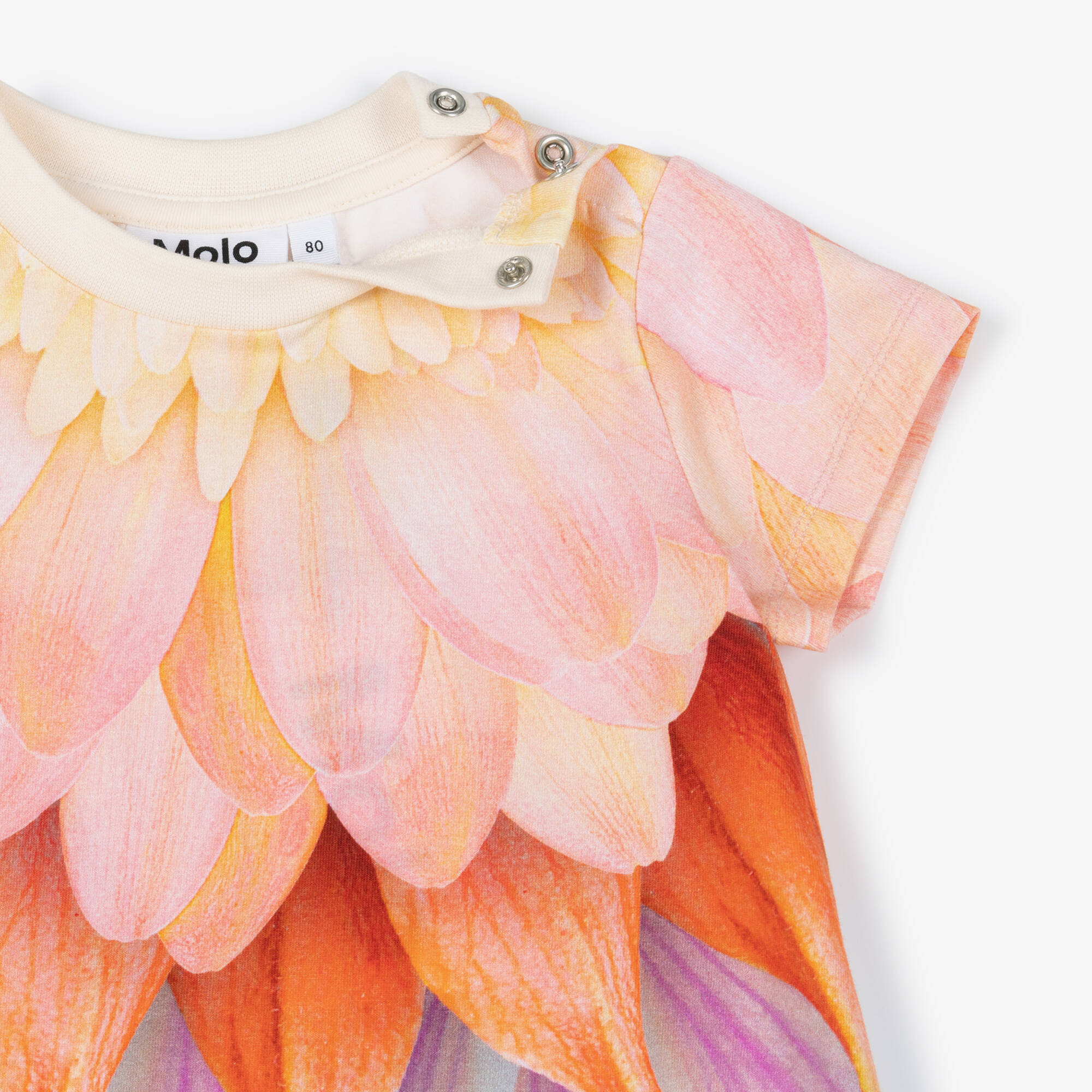 Molo - Girls Pink Organic Cotton Petal Print Dress | Childrensalon