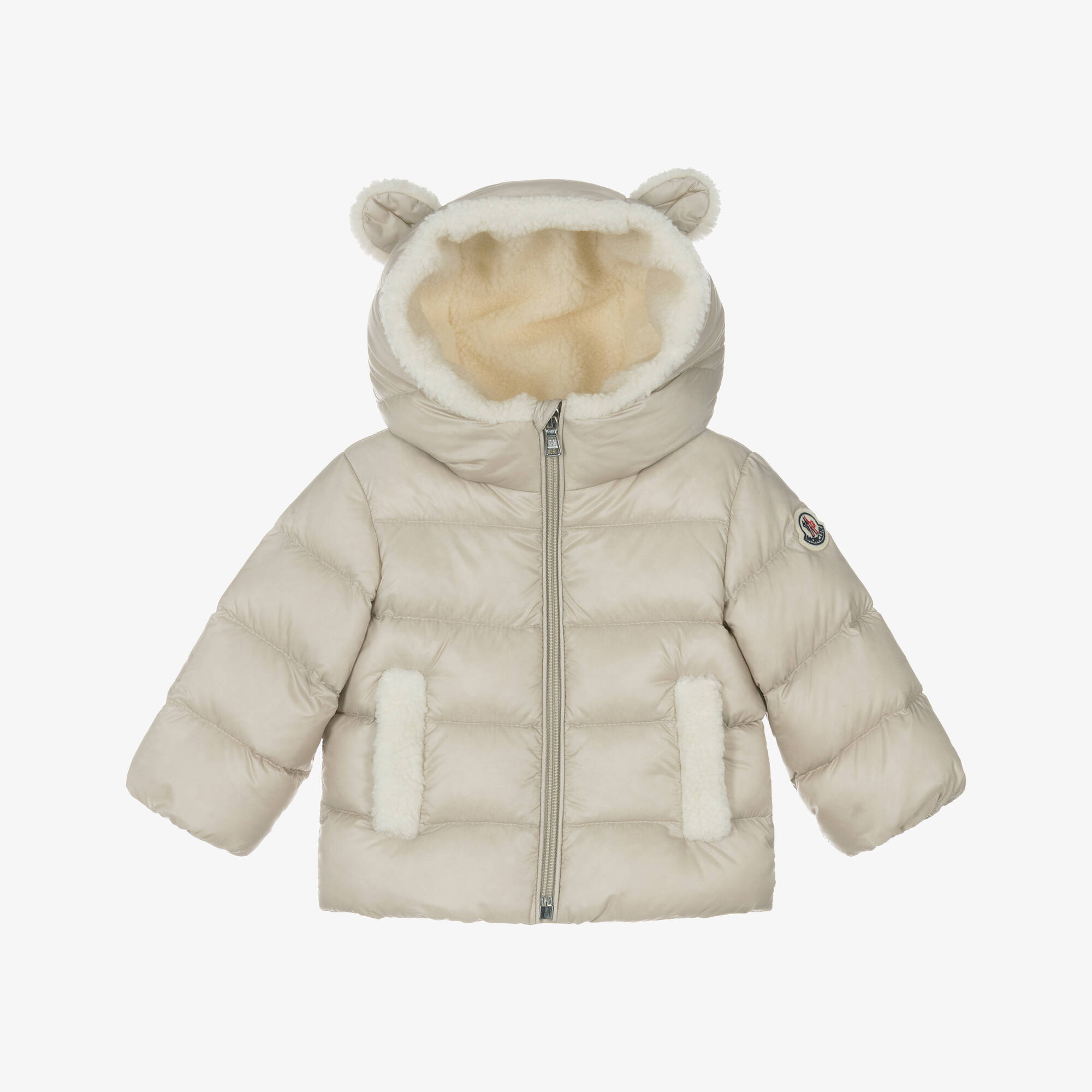 Moncler Enfant - Beige Borgan Down Padded Jacket with Fleece Lined