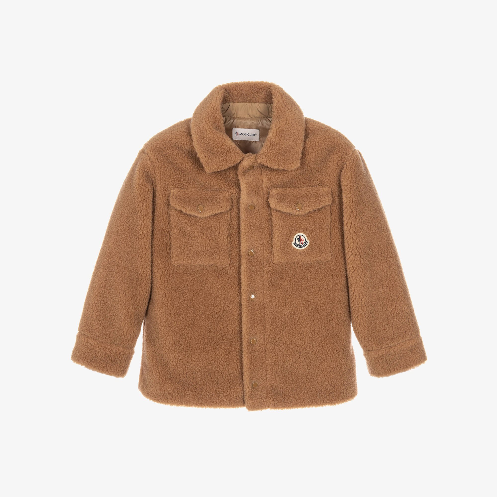 早い者勝ち！Moncler Enfant TEDDY BAIN GROW Moncler Enfant - Boys Beige Teddy Fleece Overshirt | Childrensalon
