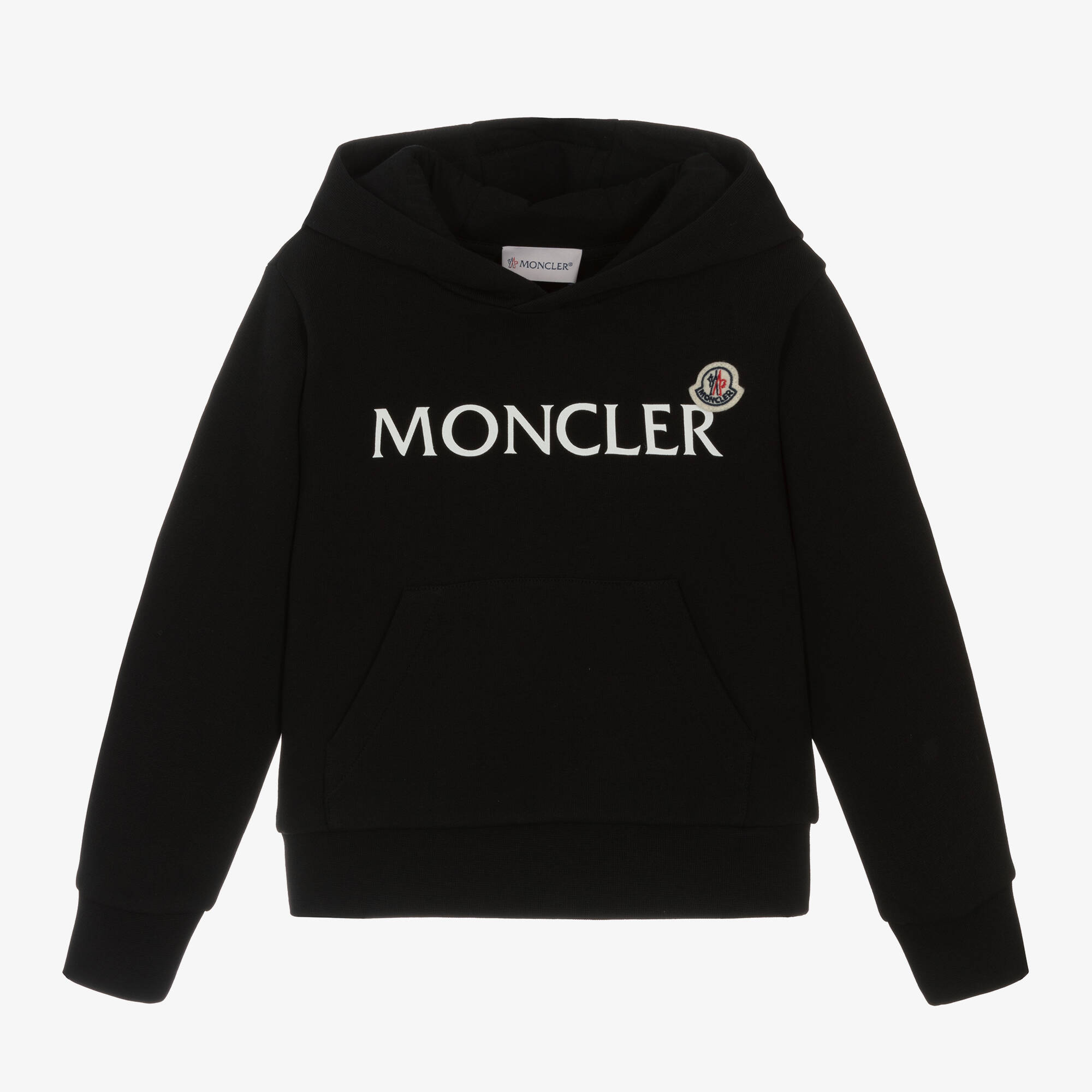 Moncler Enfant - Boys Black Cotton Hoodie | Childrensalon