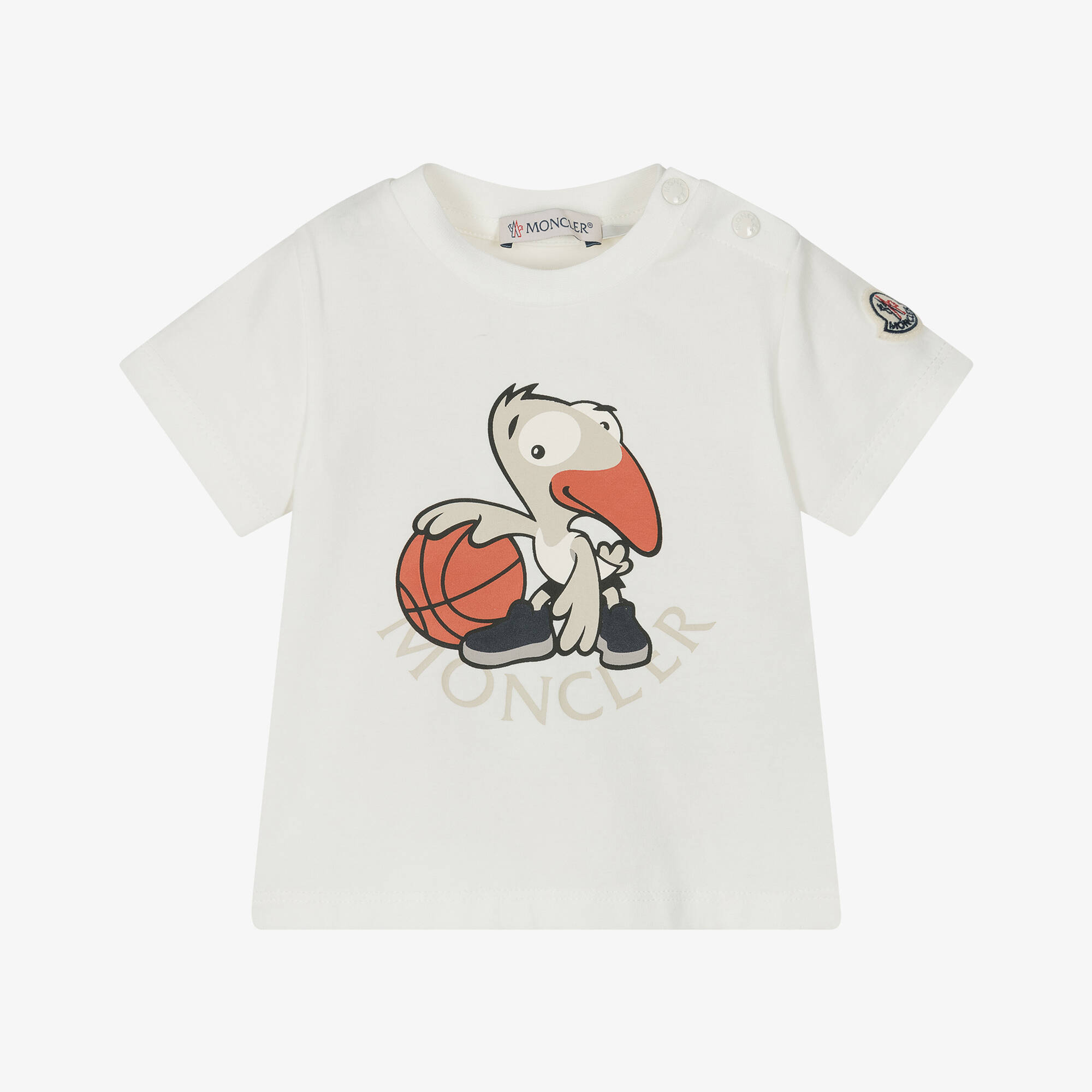 Moncler Enfant - Boys Ivory Cotton T-Shirt | Childrensalon