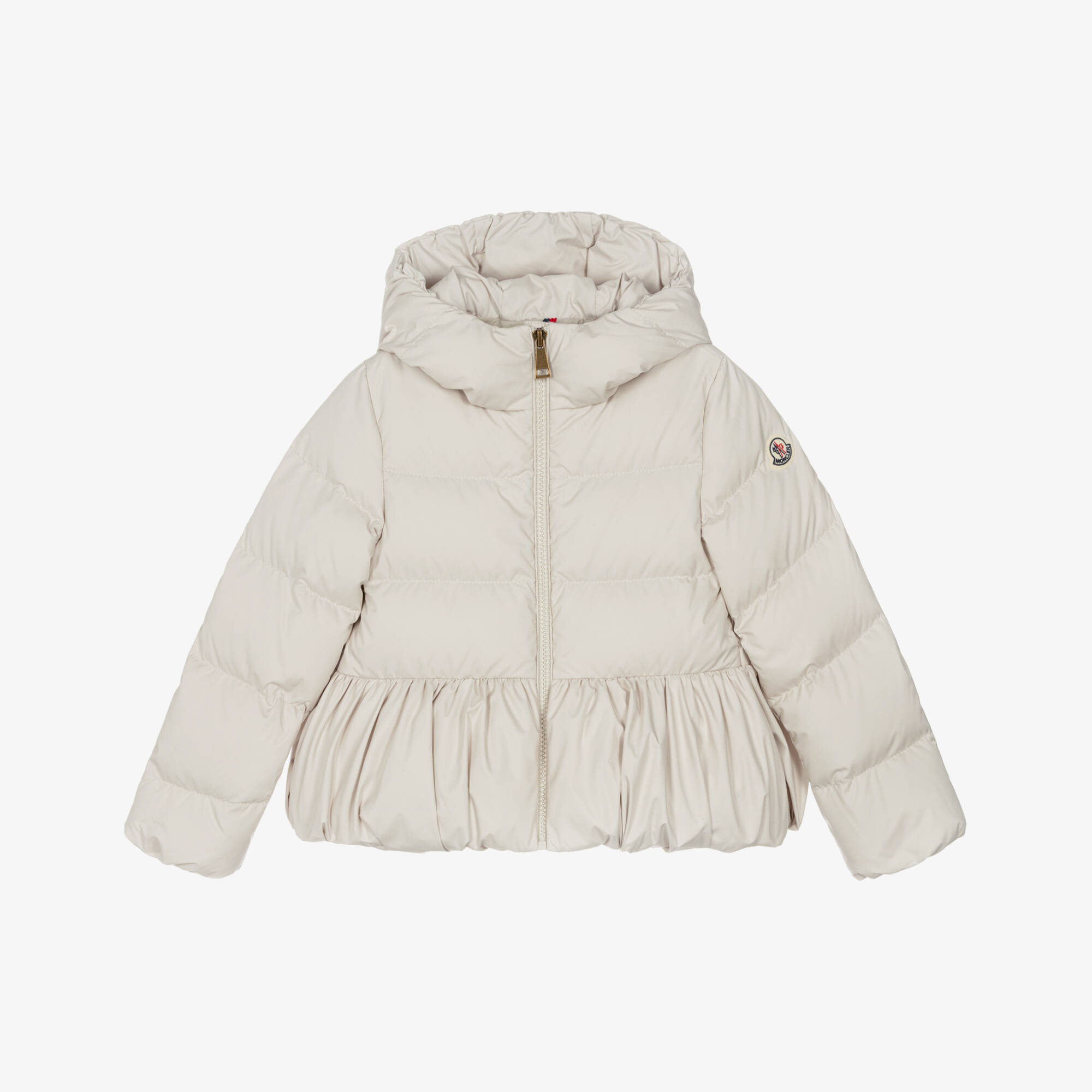 Moncler Enfant - Girls Beige Elizaveta Down Padded Puffer Jacket