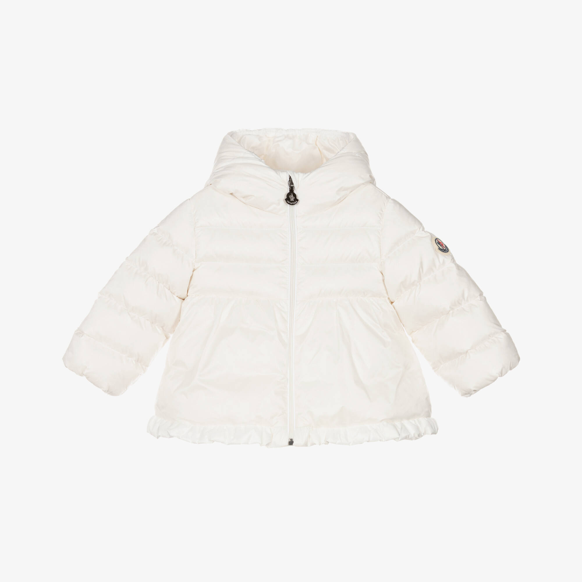 Moncler Enfant - Girls Ivory Down Padded Odile Coat | Childrensalon