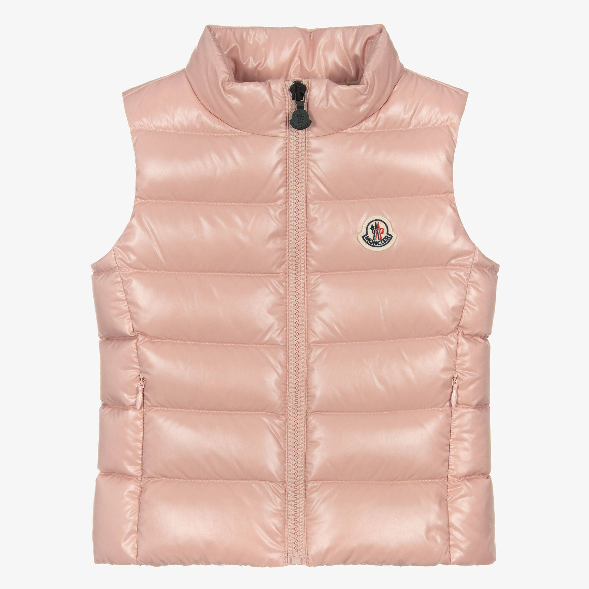 Moncler Enfant - Girls Pink Down Filled Ghany Gilet | Childrensalon