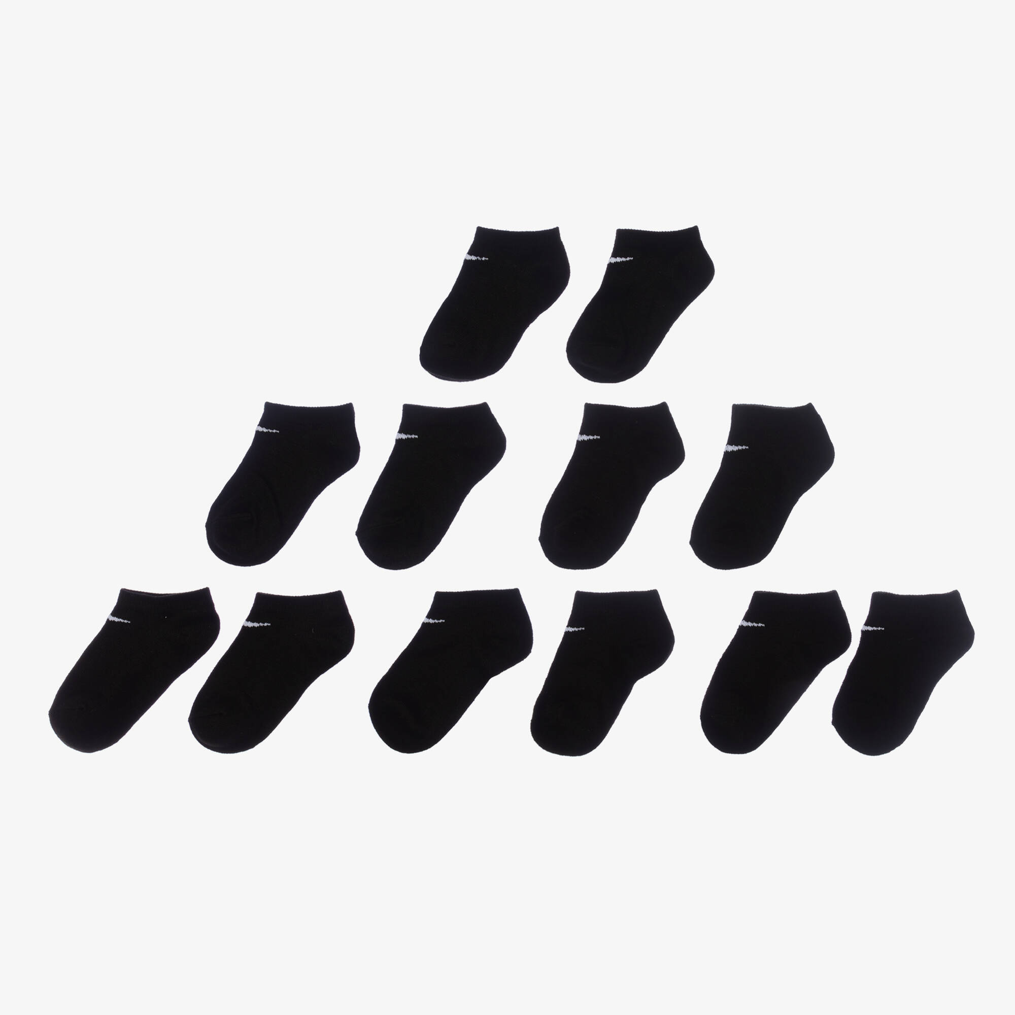 Nike - Black Trainer Socks (6 Pack) | Childrensalon