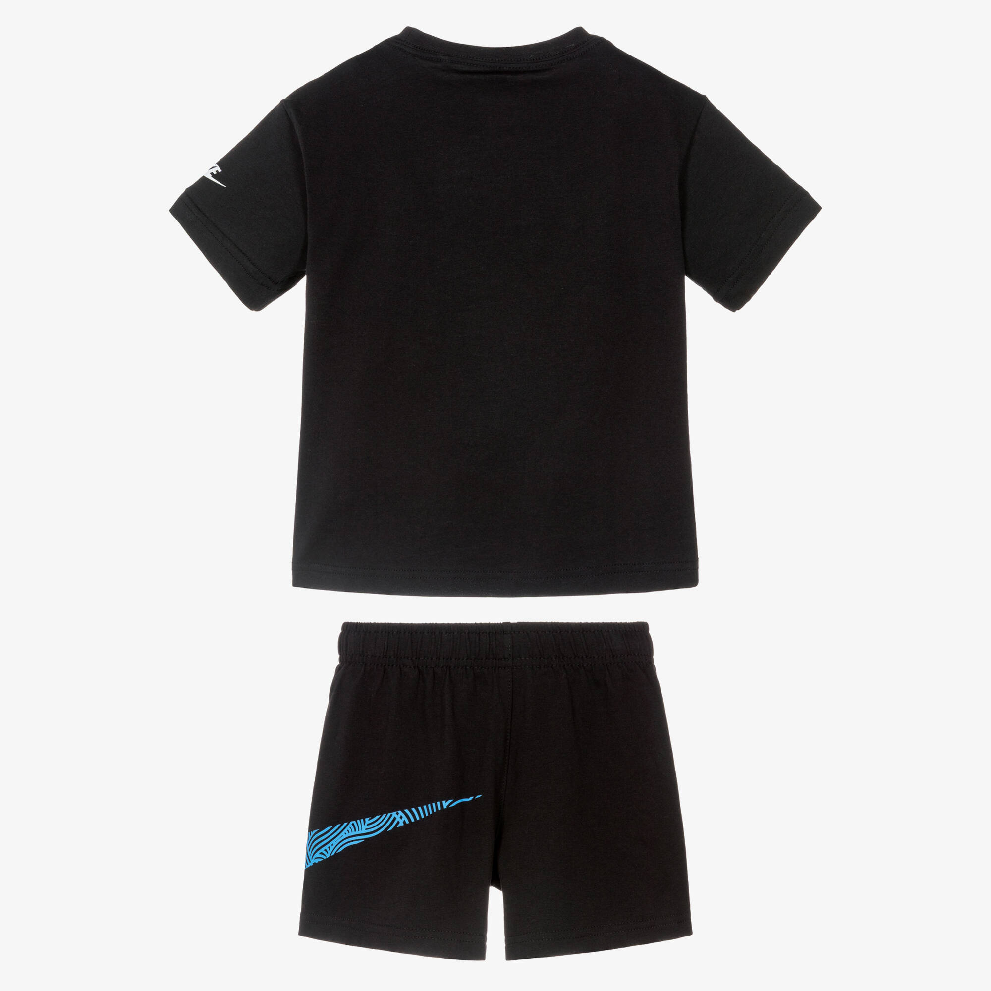 Nike - Boys Black Double Swoosh Logo Shorts Set | Childrensalon