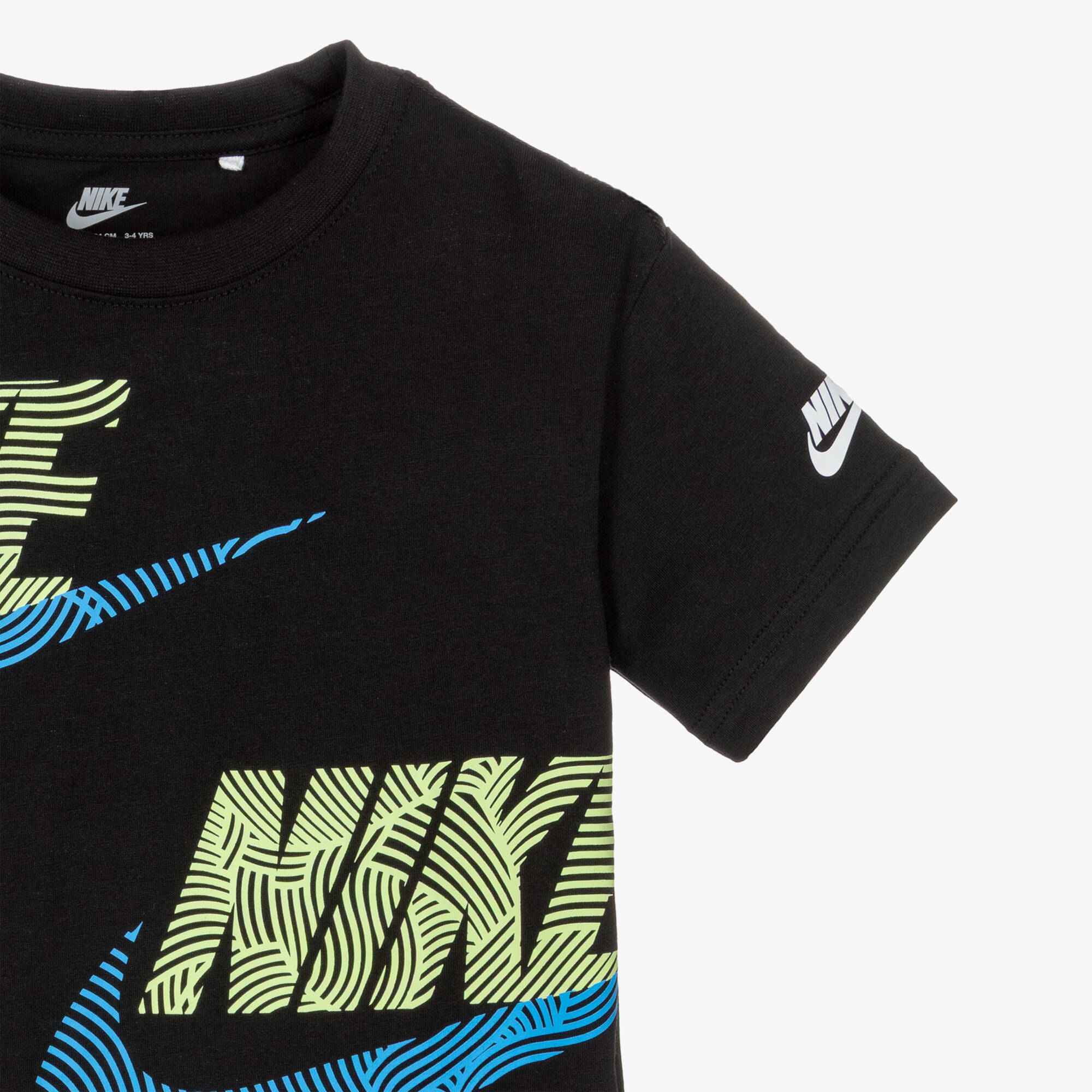 Nike - Boys Black Double Swoosh Logo Shorts Set | Childrensalon