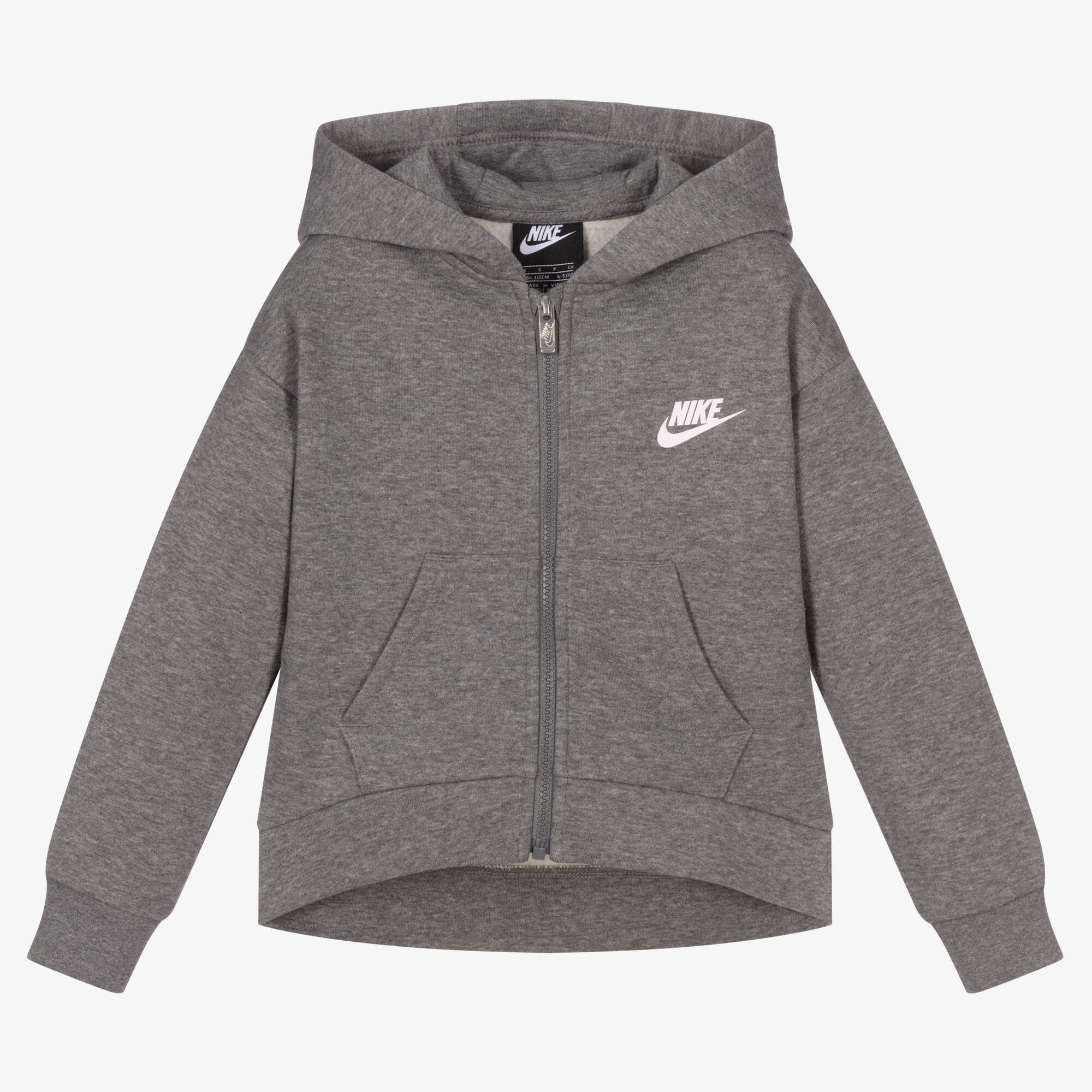 nike grey zip up sweater women's