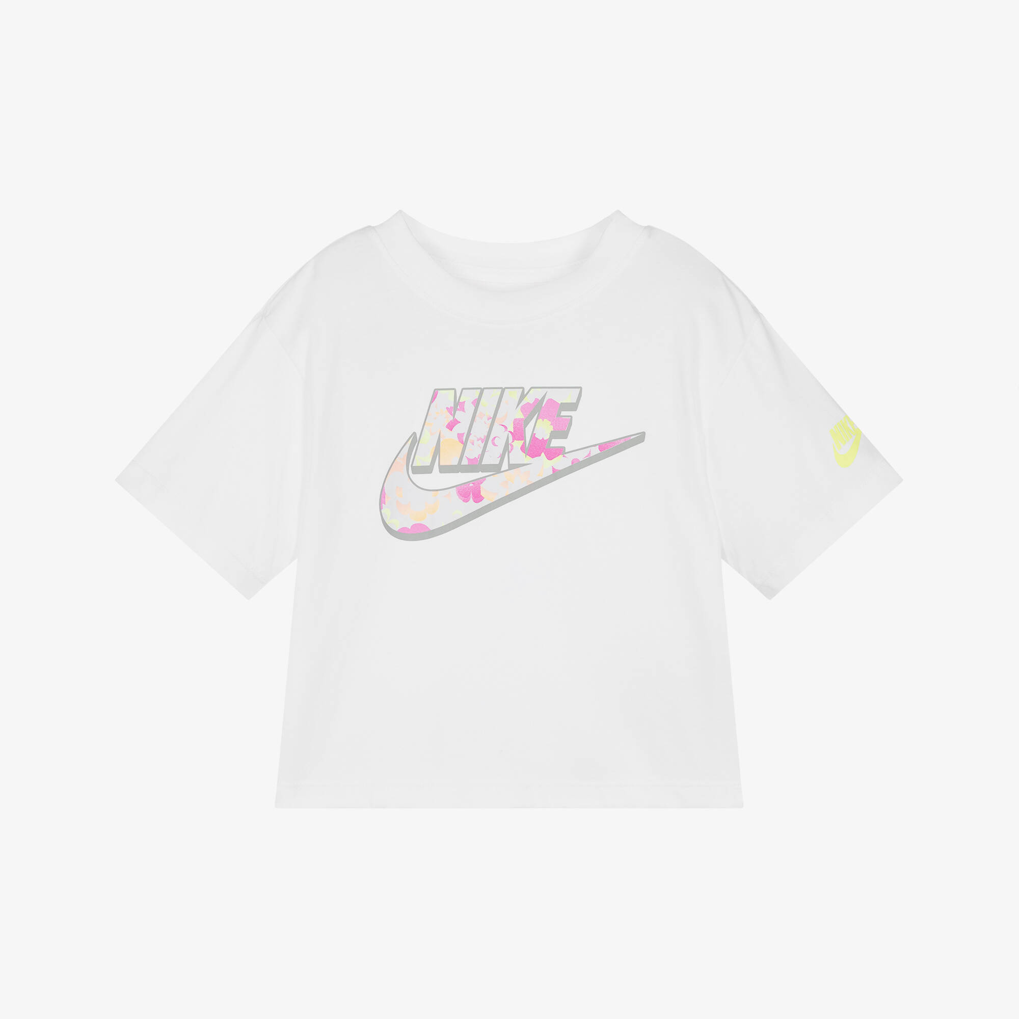 nike floral logo t shirt