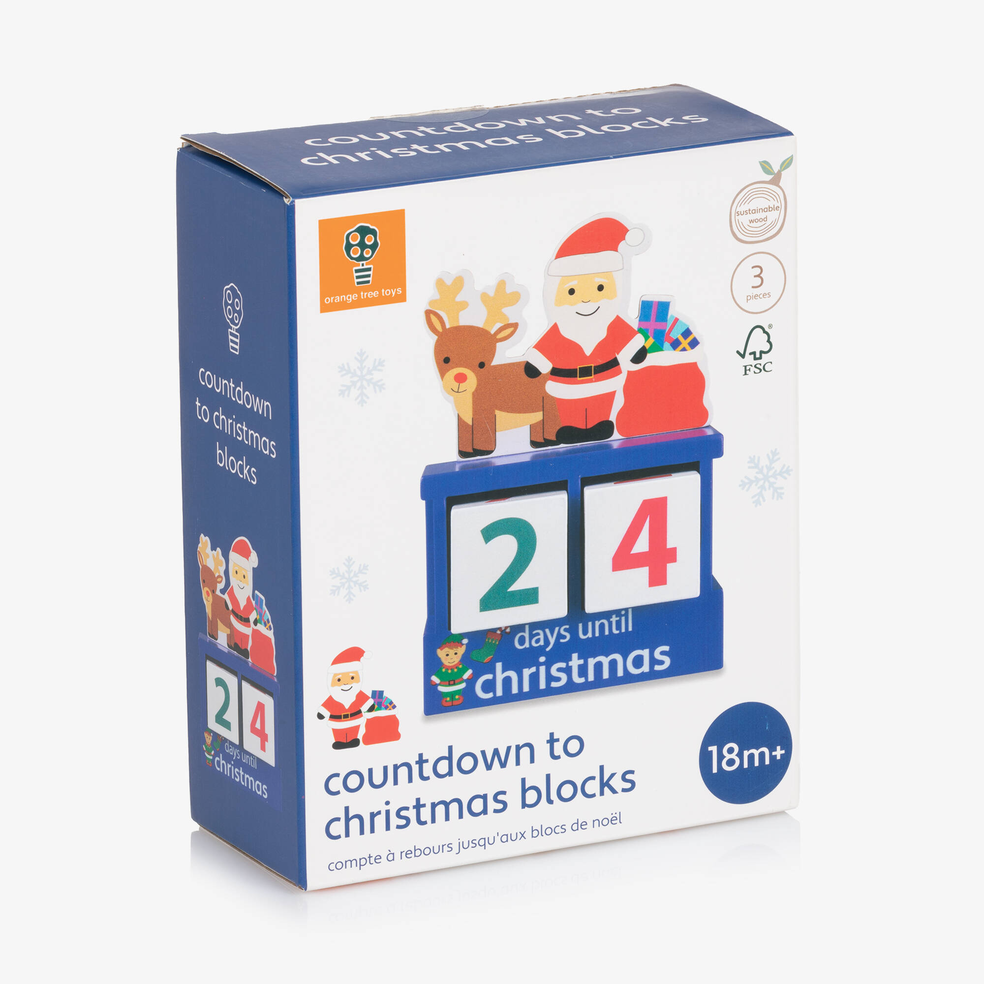 Orange Tree Toys - Countdown to Christmas Blocks (18cm) | Childrensalon
