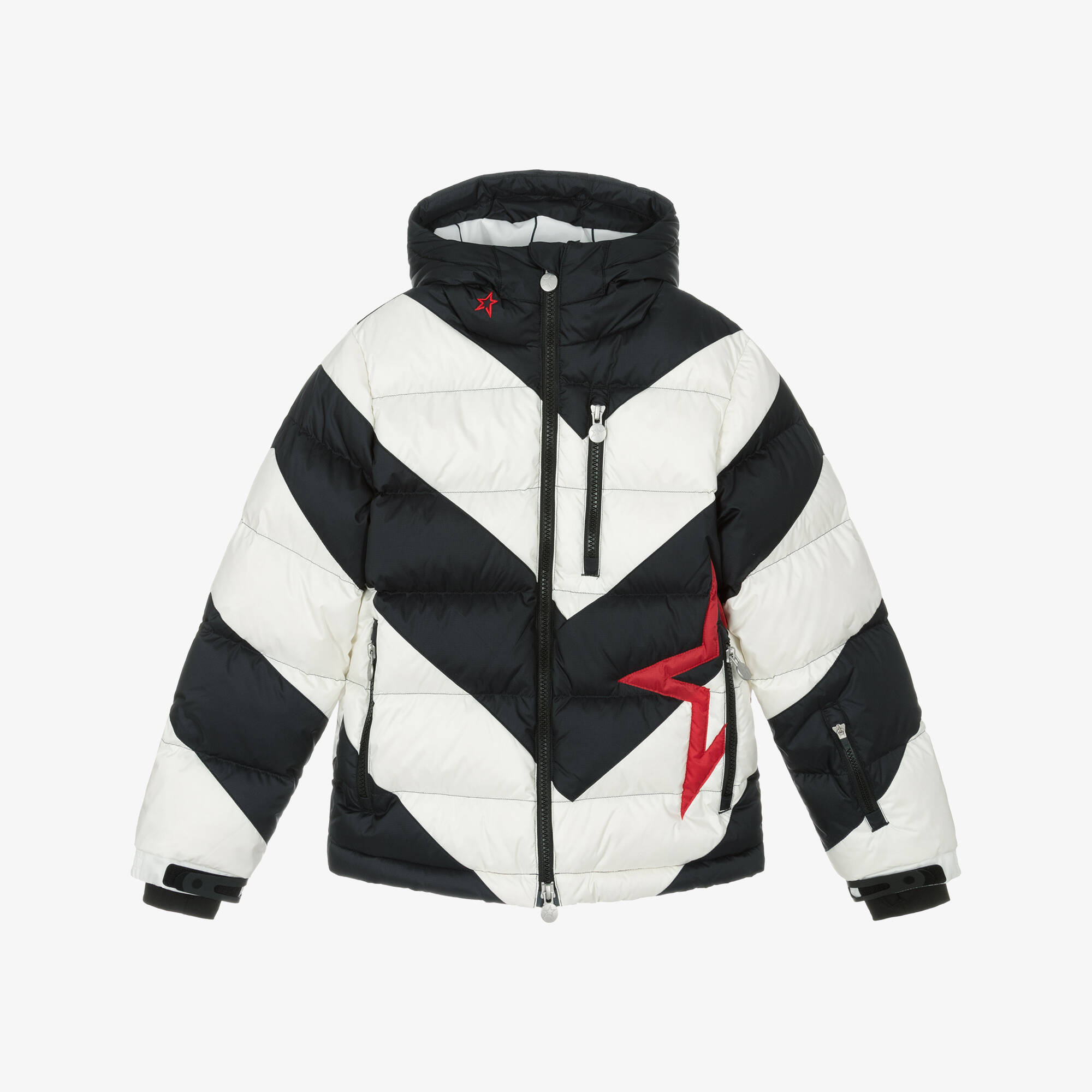 Perfect Moment - Black & White Down Padded Ski Jacket | Childrensalon