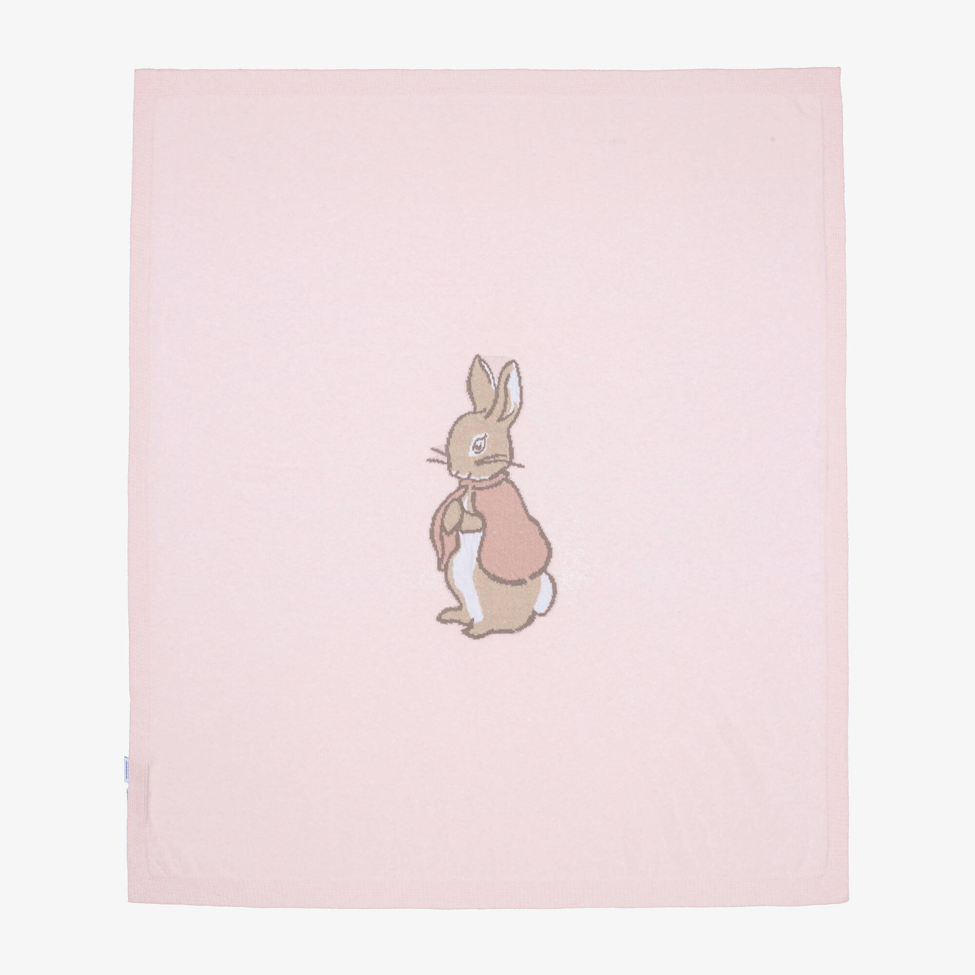 Angora Rabbbit Peter Rabbit™ by Childrensalon - Pink Knitted Merino Wool Blanket with ...