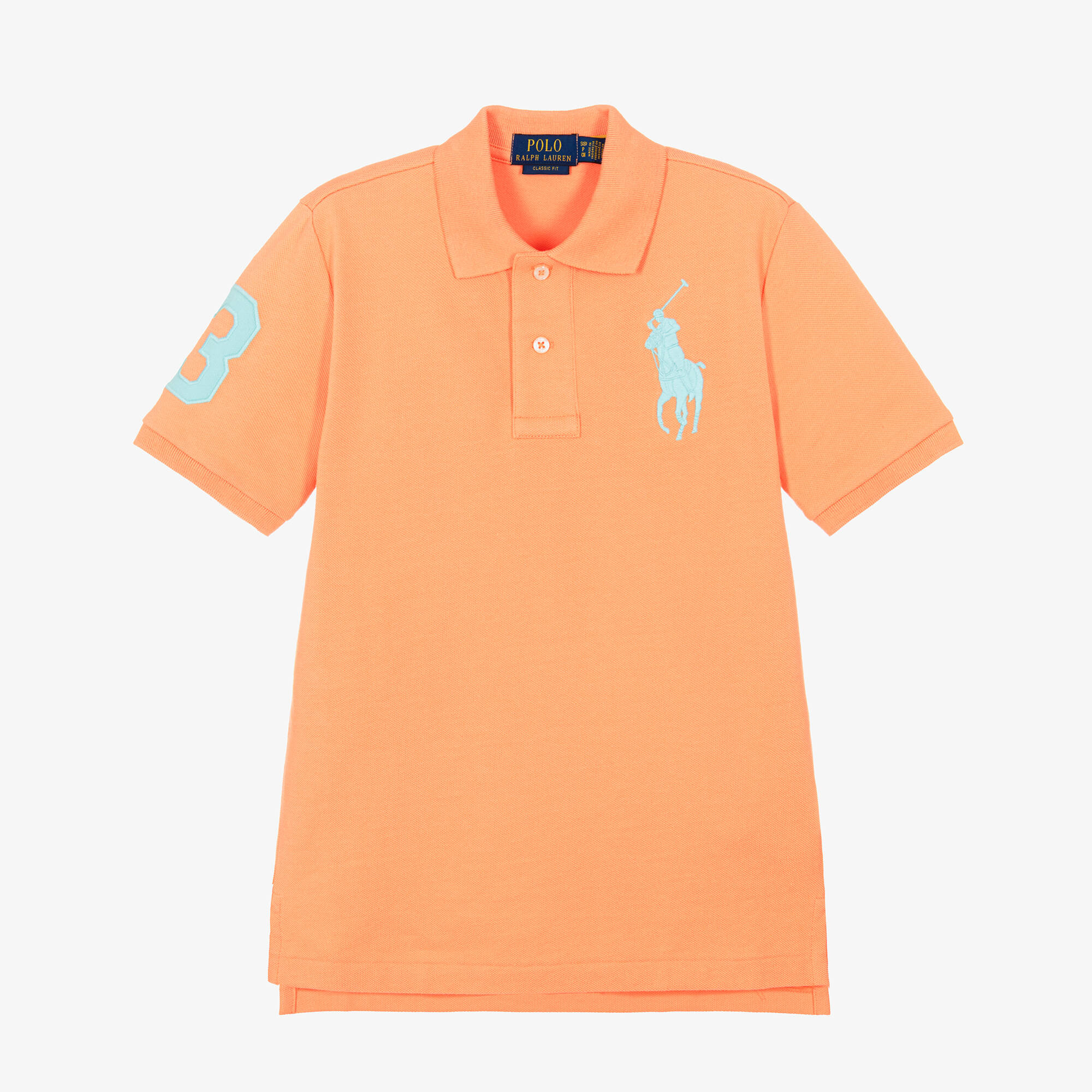 Ralph Lauren - Boys Orange Big Pony Cotton Piqué Polo Shirt 