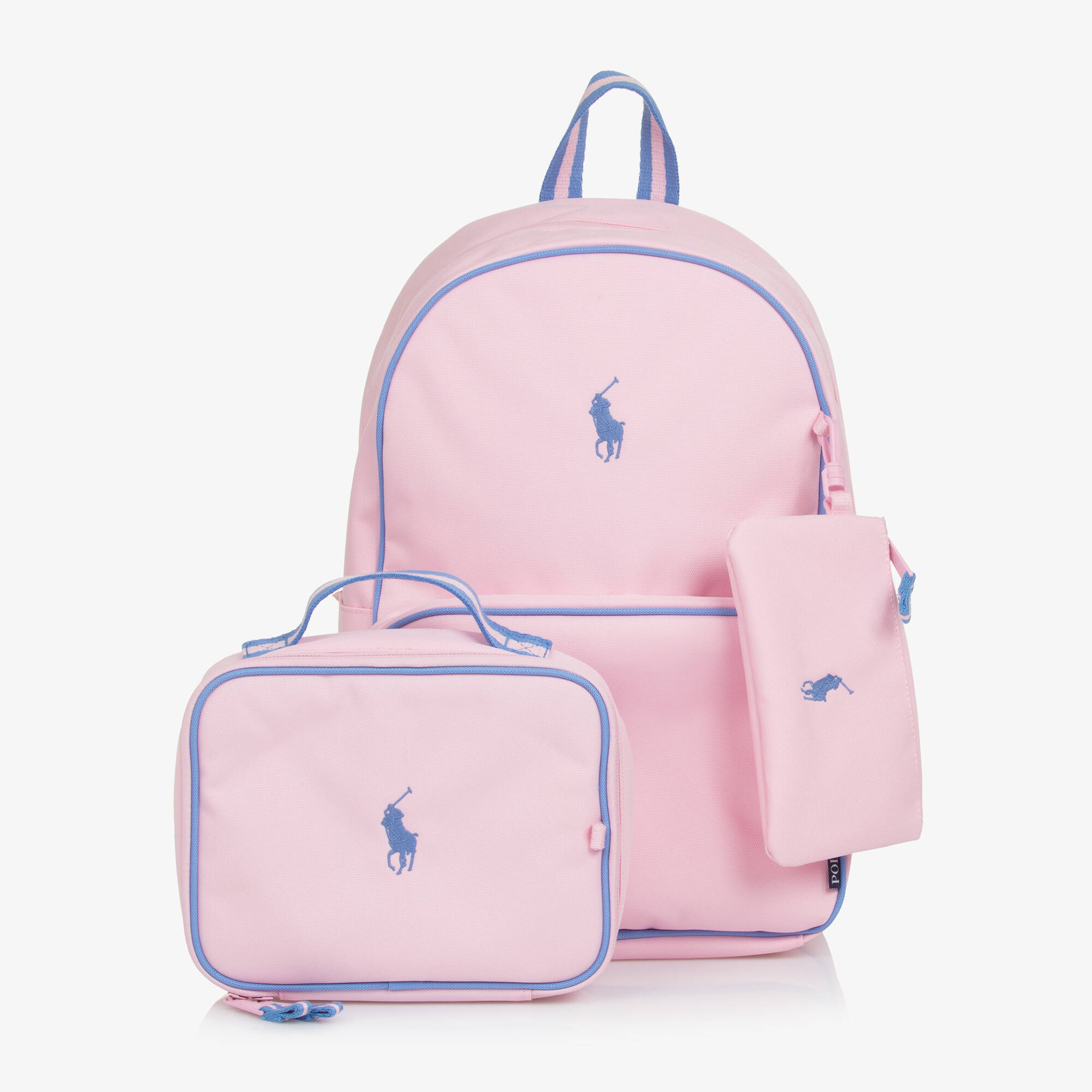Ralph Lauren バスマットセット ピンク ネイビー45×65cm Ralph Lauren - Girls Pink Canvas 3 Piece Backpack (45cm