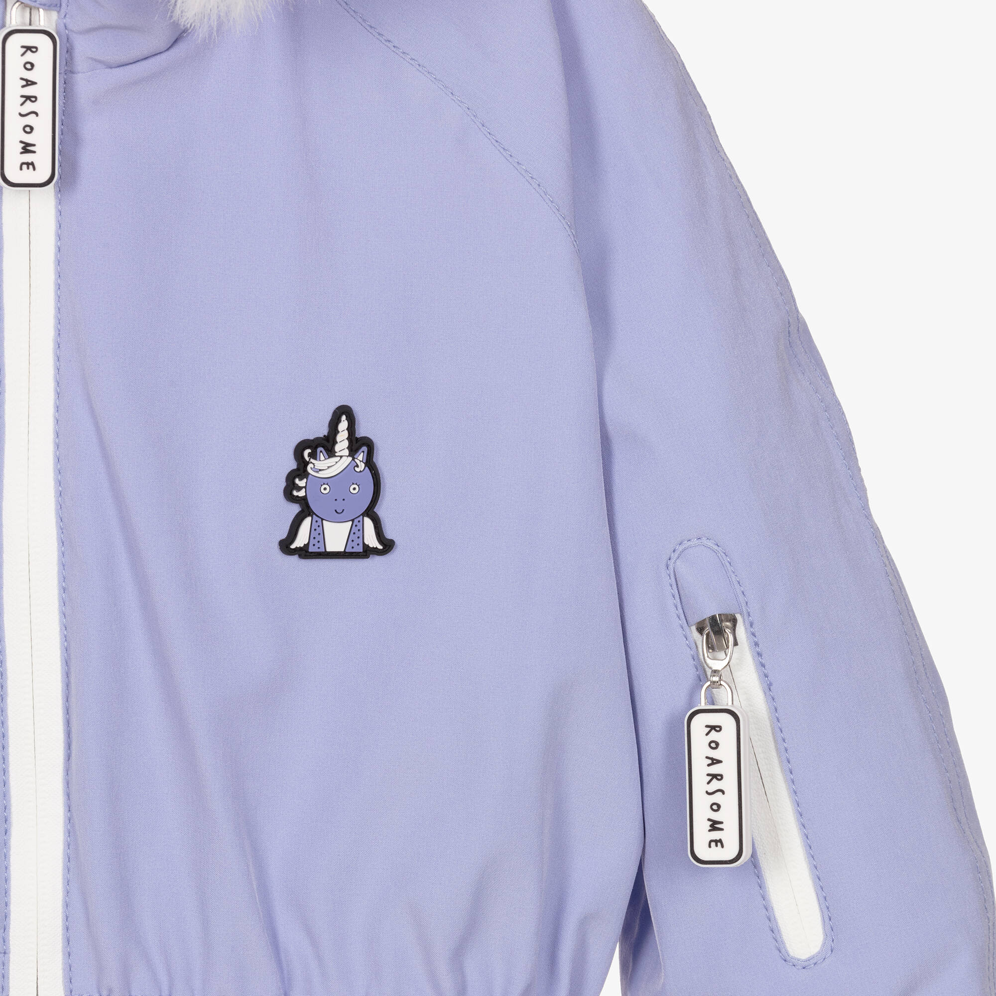 Roarsome Girls Sparkle The Unicorn Waterproof Coat in Purple