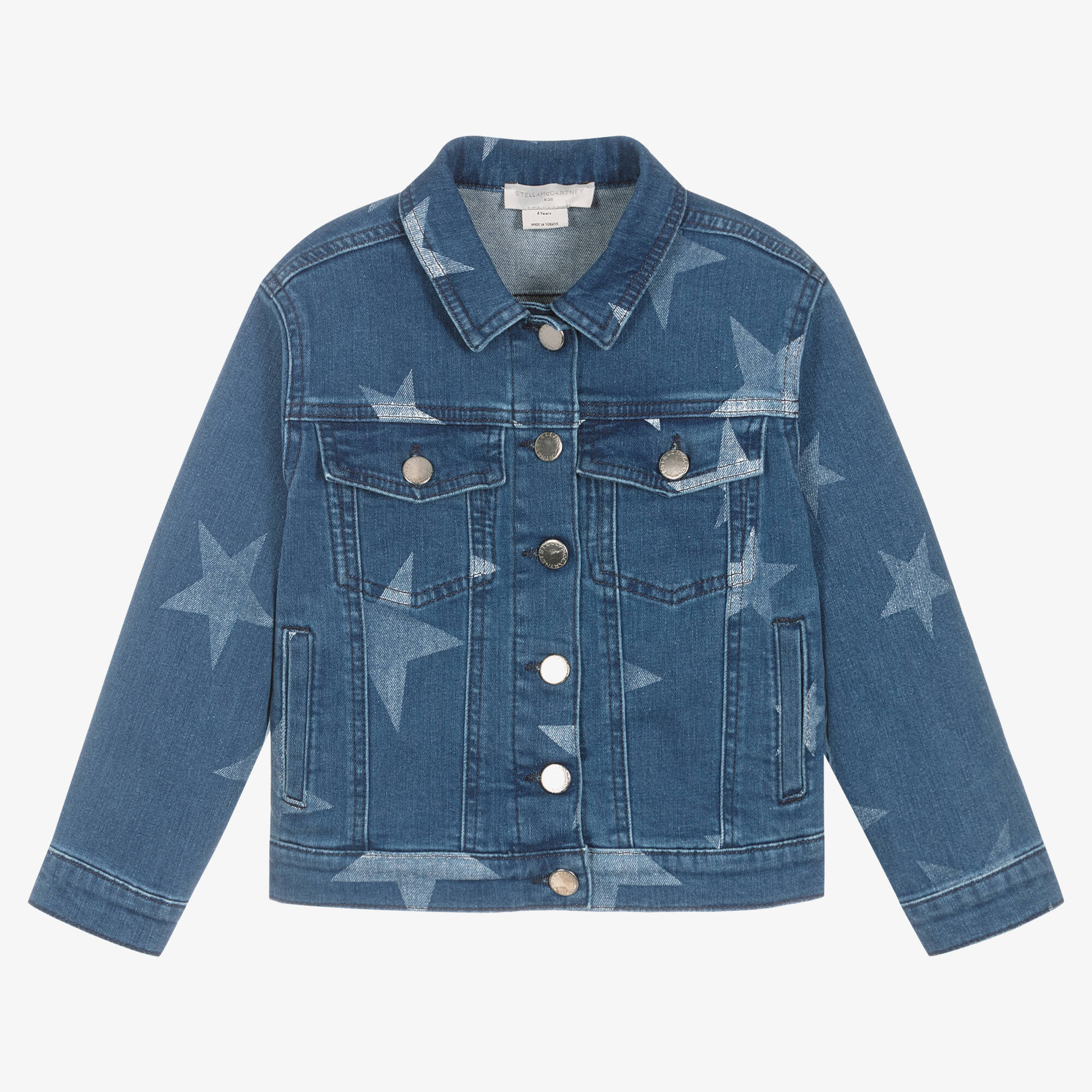 STELLA McCARTNEY オーバーサイズデニムジャケット 星柄 stella-mccartney-kids-girls-