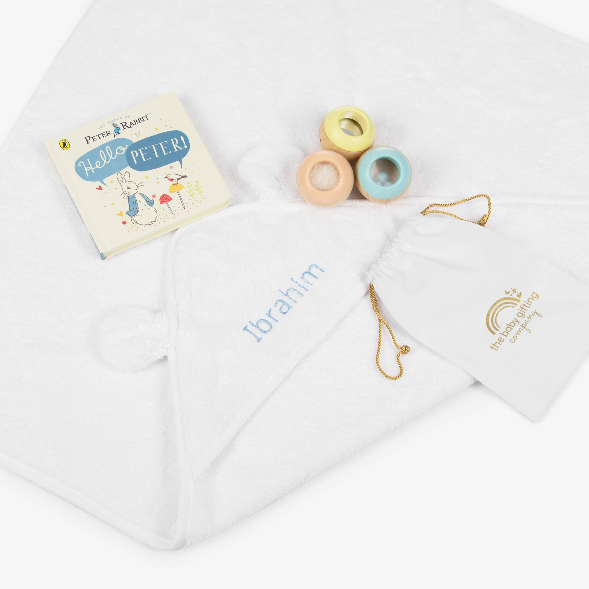 The Baby Gifting Company - Blue Playtime Tales Personalised Baby Gift ...