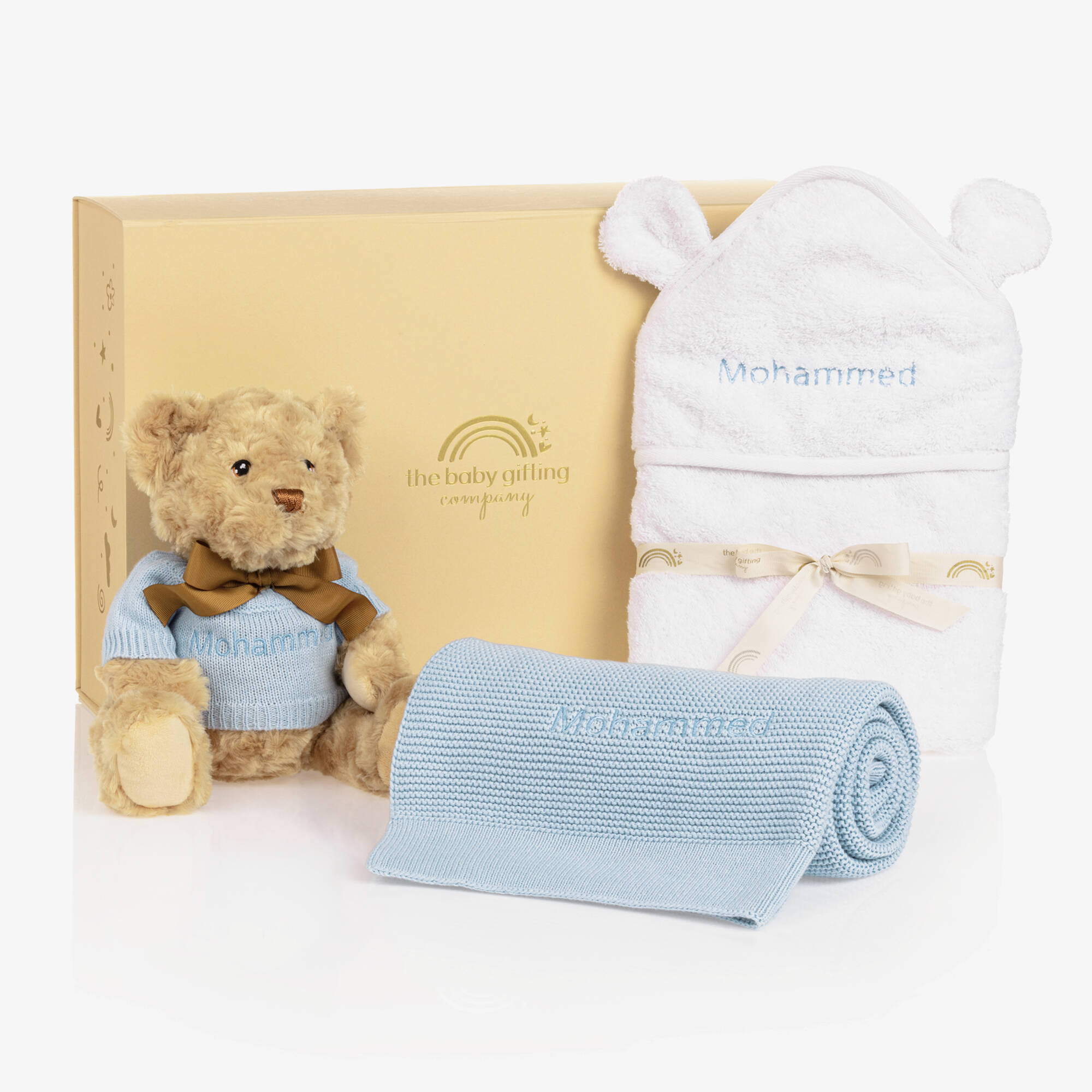 The Baby Gifting Company - Blue Welcome Little One Baby Gift Set ...