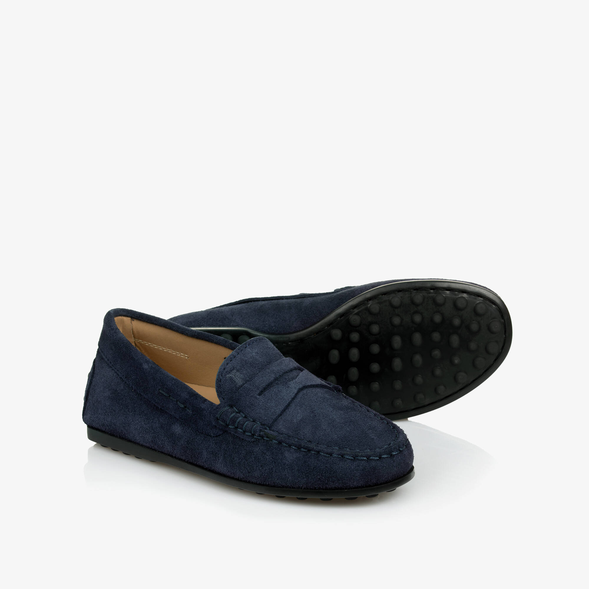 【新品】TOD’S scarpe mocassino 濃紺suede 35.5 tod-s-navy-blue-suede-leather-
