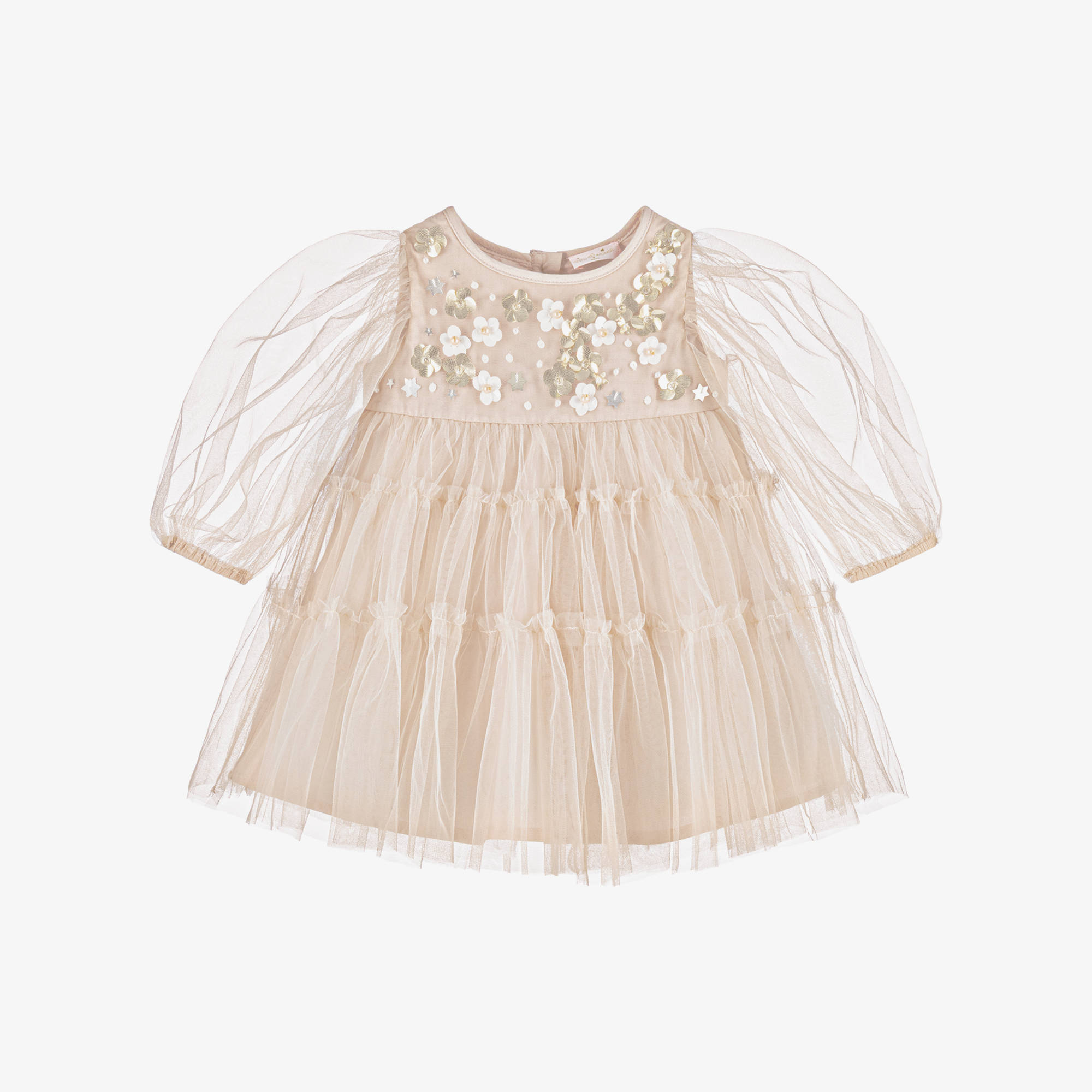 Tutu du Monde - Baby Girls Starlet Slopes Beige Tulle Dress | Childrensalon