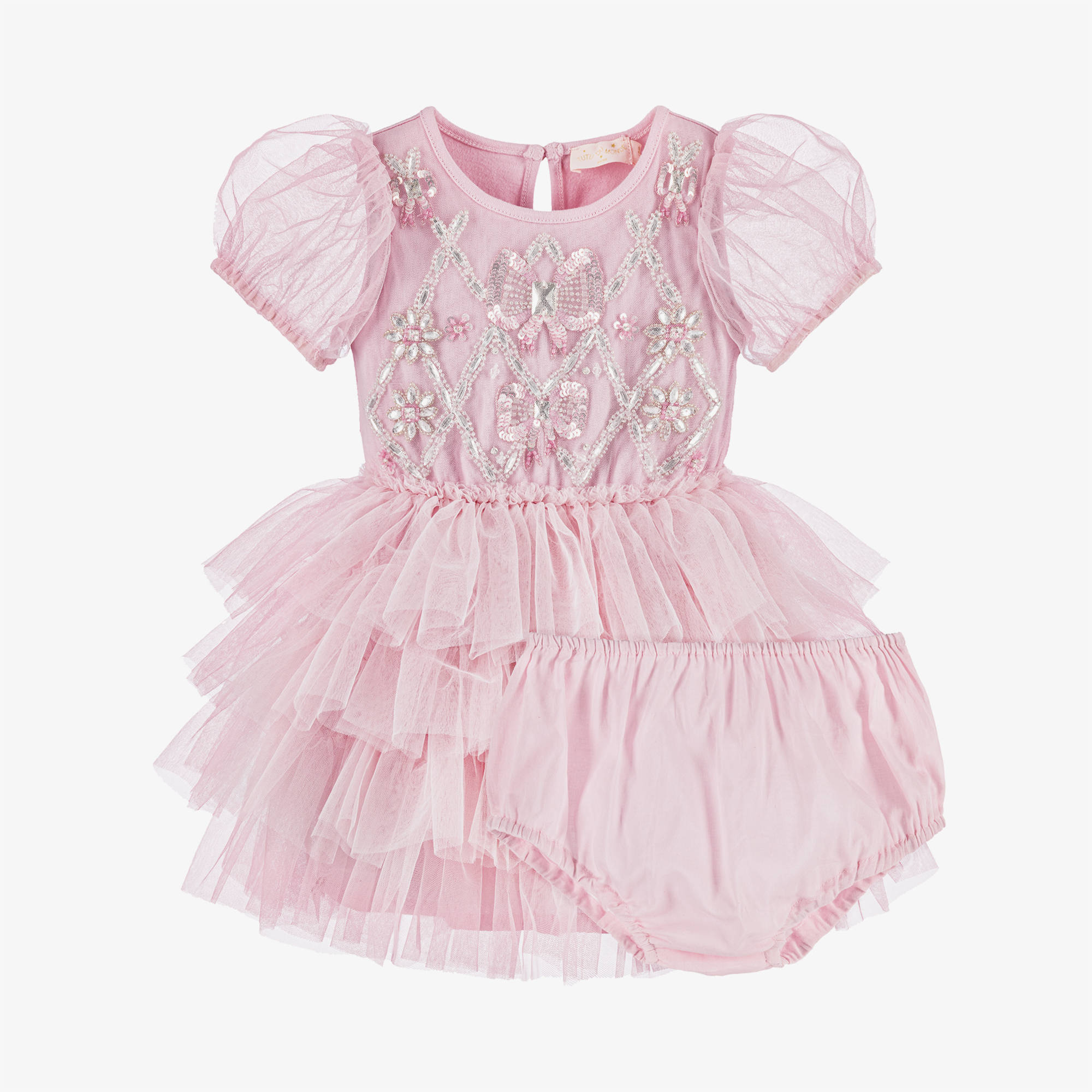 Tutu du Monde - Baby Girls Sugar Snow Pink Tulle Dress with Sparkles ...