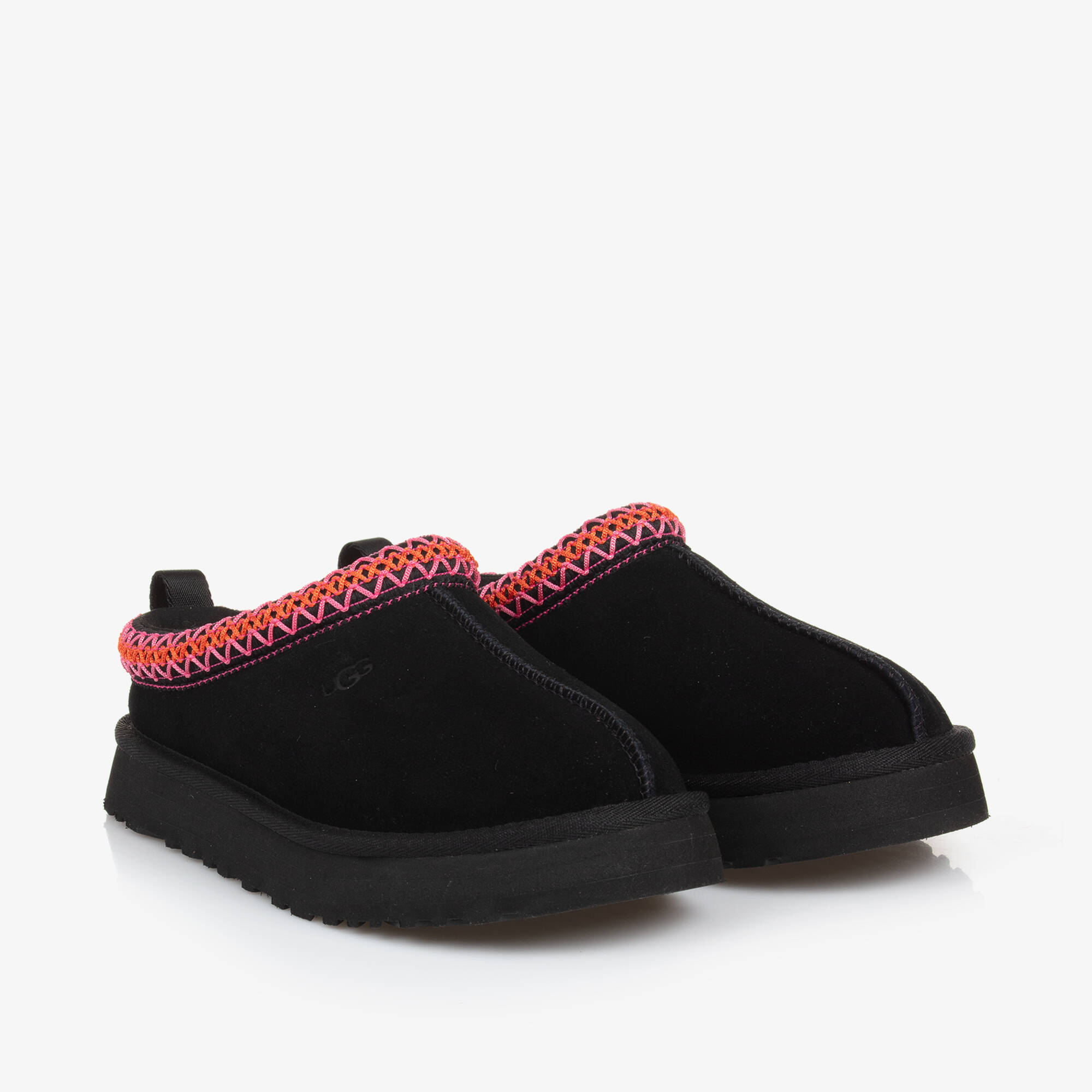 UGG Black Slip-On Mules with Red Logo Embroidery Tazz II Slipper for Women | UGG® main image 4