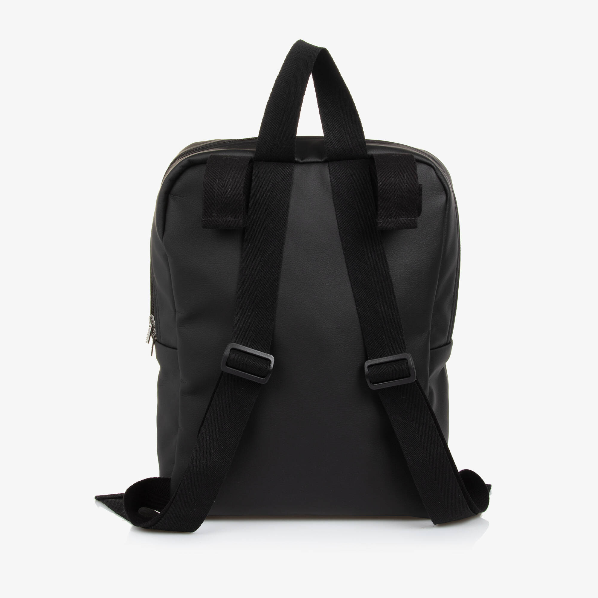 Uzturre - Black Faux Leather Changing Backpack (37cm) | Childrensalon