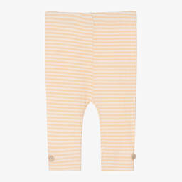 1 + in the family-Baby Girls Yellow Stripe Cotton Leggings | Childrensalon