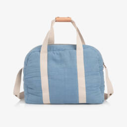 1 + in the family-Blue Cotton Changing Bag (44cm) | Childrensalon
