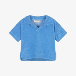 Boys Pale Blue Cotton Towelling T-Shirt