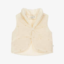 Ivory Padded Baby Gilet with Polar Fleece Lining