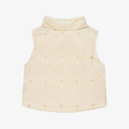 1 + in the family-Ivory Padded Baby Gilet with Polar Fleece Lining | Childrensalon
