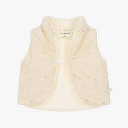 1 + in the family-Ivory Padded Baby Gilet with Polar Fleece Lining | Childrensalon