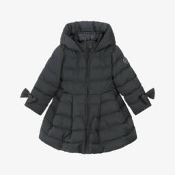 A Dee-Girls Dark Grey Hooded Puffer Coat  | Childrensalon