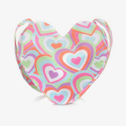 A Dee-Girls Pink Abstract Heart Print Bag (22cm) | Childrensalon