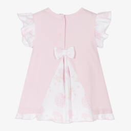 A Dee-Girls Pink Bunny Print Cotton Dress | Childrensalon