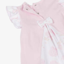 A Dee-Girls Pink Bunny Print Cotton Dress | Childrensalon