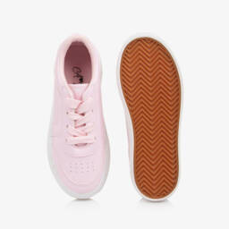 A Dee-Girls Pink Faux Leather Lace-Up Trainers | Childrensalon