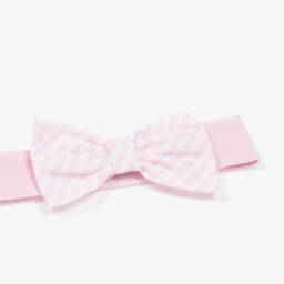 A Dee-Girls Pink Striped Bow Headband | Childrensalon