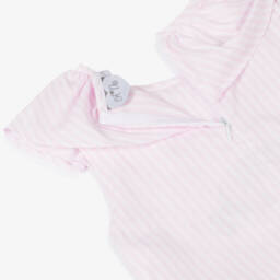 A Dee-Girls Pink Striped Cotton Dress | Childrensalon