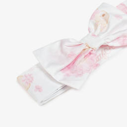 A Dee-Girls White Cotton Bow Headband | Childrensalon