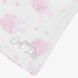 A Dee-Girls White & Pink Floral Print Dress | Childrensalon